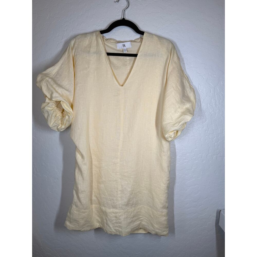 Banana Republic Butter Yellow Linen 'Livia' Mini Dress Small
